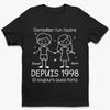 T-shirt Unisexe, T-shirt Premium, Hoodie Personnalisé – Cadeaux D’Anniversaire De Mariage Et De Mariage Pour Mari Et Femme, Pour Lui Et Pour Elle – Un Amour Qui Grandit Avec Le Temps