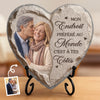 Pierre En Forme De Cœur Personnalisée Avec Photo Et Support – Cadeaux D’Anniversaire De Mariage Et De Mariage Pour Mari Et Femme, Pour Lui Et Pour Elle – Côte À Côte, Tout Devient Juste