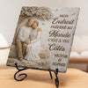 Pierre Carrée Personnalisée Avec Support – Cadeaux D’Anniversaire De Mariage Et De Mariage Pour Mari Et Femme, Pour Lui Et Pour Elle – Notre Amour Est Solide Et Apaisant