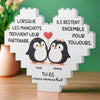 Briques Personnalisées En Forme De Cœur Rectangulaire – Cadeaux Personnalisés D’Anniversaire De Mariage Et De Mariage Pour Mari Et Femme, Pour Lui Et Pour Elle – Tu Es Mon Pour Toujours