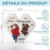 Briques Personnalisées Avec Photo En Forme De Cœur Rectangulaire – Cadeaux Personnalisés D’Anniversaire De Mariage Et De Mariage Pour Mari Et Femme, Pour Lui Et Pour Elle – Avec Toi, J’ai Trouvé Mon Éternité