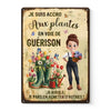 Panneau Métallique Personnalisé Pour La Décoration De La Maison – Cadeaux D’Anniversaire Personnalisés Pour Jardiniers Et Amoureux Du Jardin – Plus De Plantes, Moins De Stress