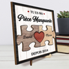 Plaque En Bois Personnalisée À Deux Couches Avec Support – Cadeaux D’Anniversaire De Mariage Pour Mari Et Femme, Lui Et Elle – Tu Es La Pièce Qui Donne Sens À Ma Vie