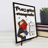 Plaque En Bois Personnalisée À Deux Couches Avec Support – Cadeaux D’Anniversaire De Mariage Pour Mari Et Femme, Lui Et Elle – Ensemble Depuis Le Premier Battement De Cœur