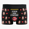Boxer Homme Personnalisé Avec Photo – Cadeaux D’Anniversaire, De Noël Et De Mariage Pour Mari Et Femme, Pour Lui Et Pour Elle – Avec Toi Je Perds Le Controle Doucement