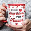 Mug Personnalisé Bicolore – Cadeaux D’Anniversaire Et De Mariage Pour Mari Et Femme, Pour Lui Et Pour Elle – Là Où Notre Amour Bat Le Plus Fort
