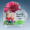 Plaque Acrylique Personnalisée En Forme De Cœur – Cadeaux D’Anniversaire De Mariage Pour Mari Et Femme, Lui Et Elle – Là Où Notre Amour Bat Le Plus Fort
