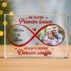 Plaque Acrylique Personnalisée En Forme De Rectangle Horizontal – Cadeaux D’Anniversaire De Mariage Pour Mari Et Femme, Lui Et Elle – Deux Cœurs, Une Vie