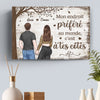Cadeau Toile Horizontale Personnalisée Pour Couple – Main Dans La Main
