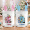 Panier Lapin Personnalisé – Cadeau De Pâques Pour Enfants – Vive Les Cloches De Pâques