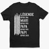 T-Shirt Unisexe Personnalisé – Cadeau Pour Papa, Papi – Le Plus Grand Héros De La Famille