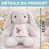 Peluche Lapin Personnalisée – Cadeau De Pâques Pour Bébé – Mon Lapin De Cœur