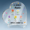 Plaque Acrylique En Forme De Cœur Personnalisée – Cadeau Pour Mamie – L’Histoire D’Un Amour Infini