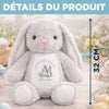 Peluche Lapin Personnalisée – Cadeau De Pâques Pour Bébé – Tout Doux Tout Mignon