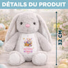 Peluche Lapin Personnalisée – Cadeau De Pâques Pour Bébé – Un Petit Cadeau Plein D’Amour