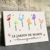 Toile Horizontale Personnalisée – Cadeau Pour Mamie, Maman – Chaque Enfant Est Une Fleur Dans Mon Jardin