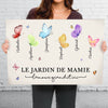 Toile Horizontale Personnalisée – Cadeau Pour Mamie, Maman – Chaque Enfant Est Une Fleur Dans Mon Jardin