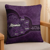 Coussin Personnalisé – Cadeau Pour Mamie – Chaque Battement De Cœur Pense À Toi