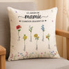Coussin De Poche Personnalisé – Cadeau Pour Maman, Mamie – Mon Cœur Fleurit Avec Vous