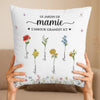Coussin De Poche Personnalisé – Cadeau Pour Maman, Mamie – Mon Cœur Fleurit Avec Vous