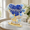 Plaque Acrylique Personnalisée – Cadeau Pour Mamie, Maman – Notre Histoire Gravée Dans Le Cœur