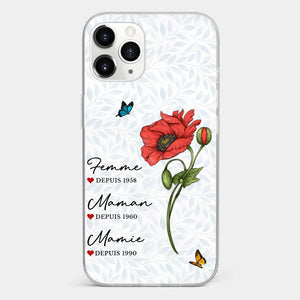Coque De Téléphone Transparente Personnalisée – Cadeau Pour Mamie – Un Amour Gravé À Jamais