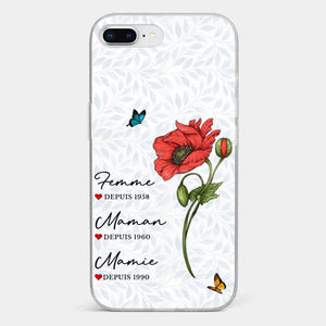 Coque De Téléphone Transparente Personnalisée – Cadeau Pour Mamie – Un Amour Gravé À Jamais