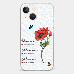 Coque De Téléphone Transparente Personnalisée – Cadeau Pour Mamie – Un Amour Gravé À Jamais
