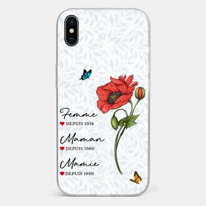 Coque De Téléphone Transparente Personnalisée – Cadeau Pour Mamie – Un Amour Gravé À Jamais