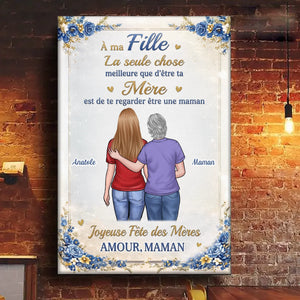 Toile Horizontale Personnalisée – Cadeau Pour Maman, Fille – Ma Force, Mon Modèle, Ma Reine