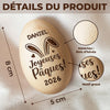 Hochet Œuf En Bois Personnalisé – Cadeau De Pâques Pour Bébé – Tout En Tendresse