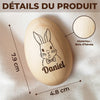 Hochet Œuf En Bois Personnalisé – Cadeau De Pâques Pour Bébé – Un Souvenir Rempli D’Amour