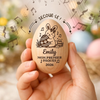 Hochet Œuf En Bois Personnalisé – Cadeau De Pâques Pour Bébé – Doux Comme Un Câlin