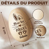 Hochet Œuf En Bois Personnalisé – Cadeau De Pâques Pour Bébé – Premiers Jeux De Pâques