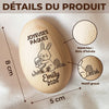 Hochet Œuf En Bois Personnalisé – Cadeau De Pâques Pour Bébé – Le Printemps Commence Ici