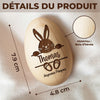 Hochet Œuf En Bois Personnalisé – Cadeau De Pâques Pour Bébé – Le Lapin De Pâques Est Là