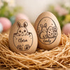 Hochet Œuf En Bois Personnalisé – Cadeau De Pâques Pour Bébé – Petit Trésor De Pâques