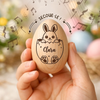 Hochet Œuf En Bois Personnalisé – Cadeau De Pâques Pour Bébé – Petit Trésor De Pâques