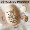 Hochet Œuf En Bois Personnalisé – Cadeau De Pâques Pour Bébé – Un Souvenir Tout Doux De Pâques