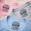T-Shirt À Impression Intérieure Personnalisée – Cadeau Pour Fils – Je Suis Fier De Toi