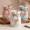 Vase À Fleurs Personnalisé Avec Corde – Cadeau Pour Maman, Mamie – L’Amour Fleurit Ici