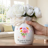 Vase À Fleurs Personnalisé Avec Corde – Cadeau Pour Maman, Mamie – Toujours Entourée De Fleurs Et D’Amour