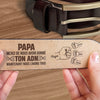 Ceinture En Cuir Gravée Personnalisée – Cadeaux D’Anniversaire Personnalisés Pour Papa Et Grand-Père – Merci Pour Ton Papa ADN