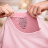 T-Shirt À Impression Intérieure Personnalisée – Cadeau Pour Maman – Message du Cœur