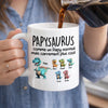 Mug Personnalisé – Cadeau Pour Papa, Papi – Cool Papasaurus