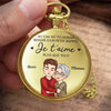 Montre de Poche Dorée Personnalisée – Cadeau pour Fils - Un Message D’amour de Maman