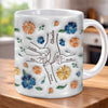 Mug Personnalisé À Effet Imprimé 3D Gonflé - Cadeaux D’Anniversaire Pour Maman, Grand-Mère, Enfants - Tiens Ma Main, Tiens Mon Cœur