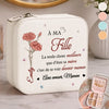 Boîte à Bijoux Carrée Personnalisée – Cadeau pour Fille – Je t’aime, ma fille