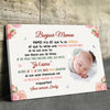 Toile Horizontale Personnalisée Avec Photo – Cadeau Pour Jeune Maman – Les Mots Sincères De Mon Cœur