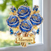 Ornement Suncatcher de Fenêtre Personnalisé – Cadeau Fête des Mères / Anniversaire pour Maman, Mamie – Le jardin éternel de maman
